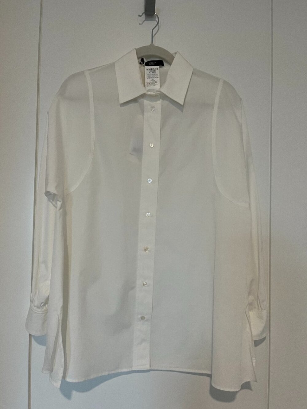 MaxMara Weekend White Cotton Shirt Size 8 NWT
